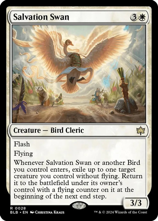 MTG: Bloomburrow - Salvation Swan - Rare Foil - 0028