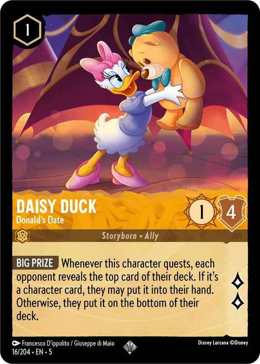 Disney Lorcana - Shimmering Skies - Daisy Duck, Donald's Date - Super Rare - 16/204