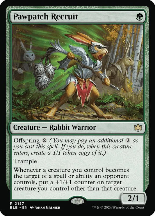 MTG: Bloomburrow - Pawpatch Recruit - Rare - 0187