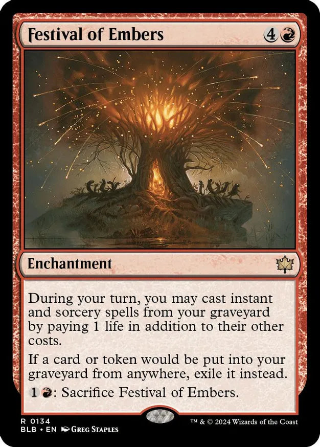 MTG: Bloomburrow - Festival of Embers - Rare - 0134