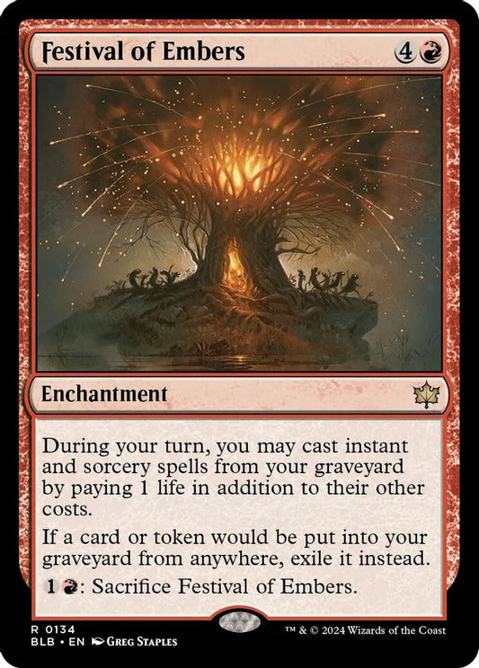 MTG: Bloomburrow - Festival of Embers - Rare - 0134