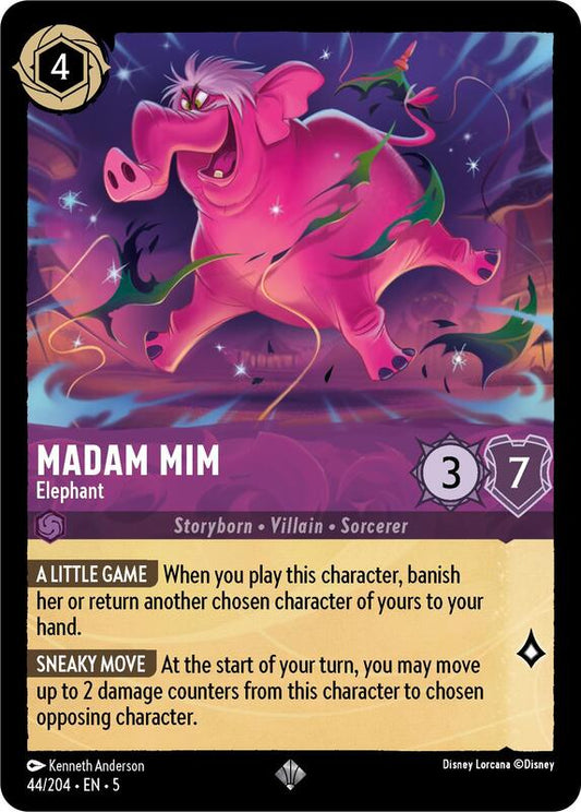 Disney Lorcana - Shimmering Skies - Madam Mim, Elephant - Super Rare - 44/204