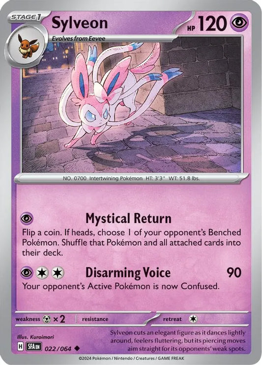 Pokemon TCG: Shrouded Fable - Sylveon - Uncommon Reverse Holo - 022/064