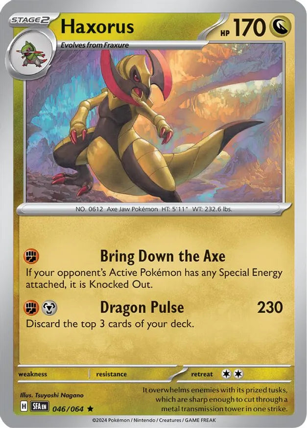 Pokemon TCG: Shrouded Fable - Haxorus - Reverse Holo Rare - 046/064