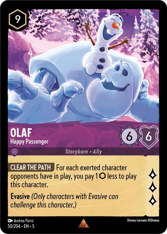 Disney Lorcana - Shimmering Skies - Olaf, Happy Passenger - Rare - 50/204