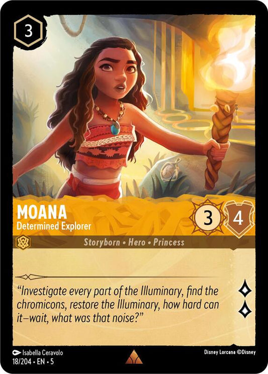 Disney Lorcana - Shimmering Skies - Moana, Determined Explorer - Rare - 18/204