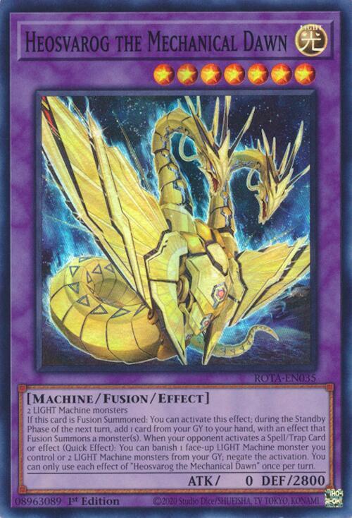 Yu-Gi-Oh! ROTA - Heosvarog the Mechanical Dawn - Super Rare - ROTA-EN035