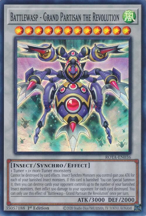 Yu-Gi-Oh! ROTA - Battlewasp - Grand Partisan the Revolution - SR - ROTA-EN036