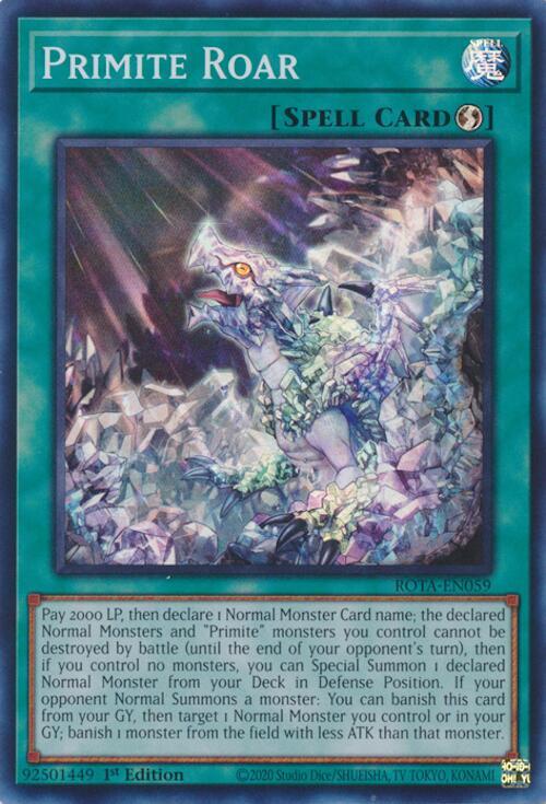 Yu-Gi-Oh! ROTA - Primite Roar - Super Rare - ROTA-EN059