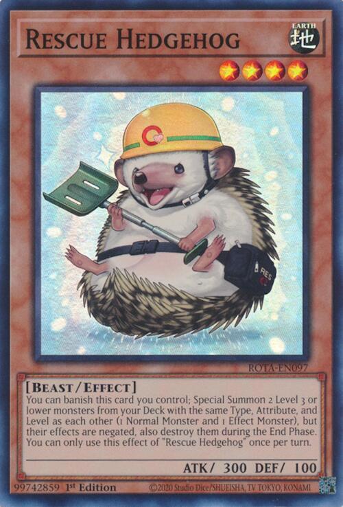 Yu-Gi-Oh! ROTA - Rescue Hedgehog - Super Rare - ROTA-EN097