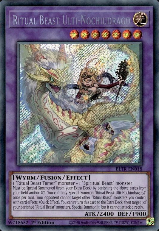 Yu-Gi-Oh! Battles of Legend: Terminal Revenge - Ritual Beast Ulti-Nochiudrago - Secret Rare - BLTR-EN018